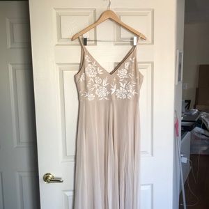 BHLDN Sadia Bridesmaid Dress | Oyster color | Size 12